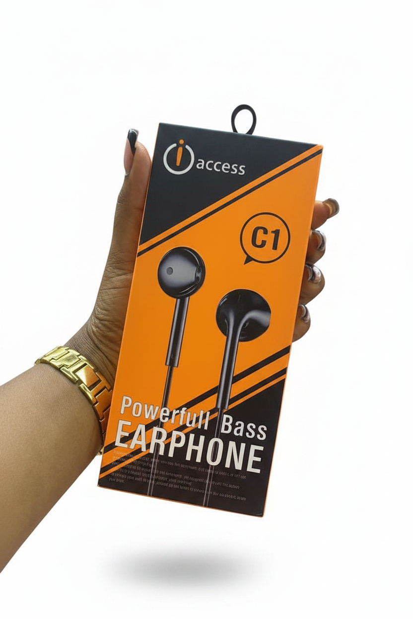 iAccess C1 Super Bass Wired Earphones