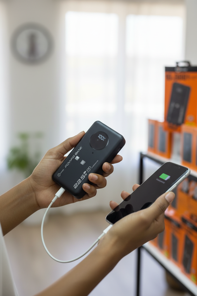 Access 10,000mAh Power Bank | 22.5W Fast Charging | Built‑in Cables