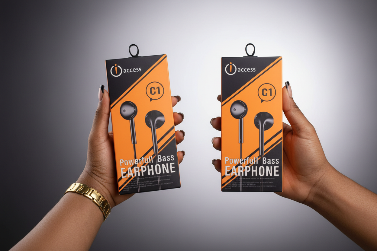 iAccess C1 Super Bass Wired Earphones