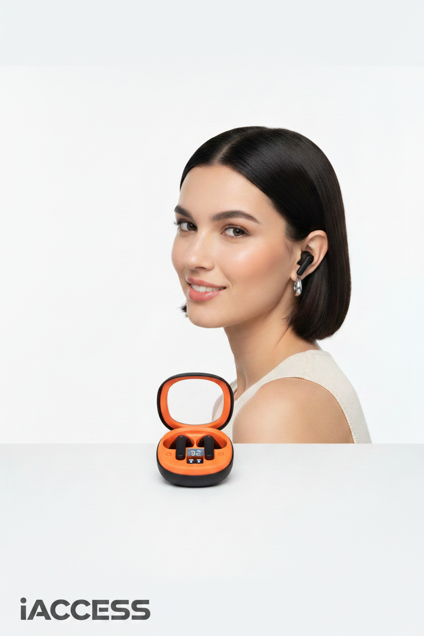 iAccess TWS Wireless Earbuds with Digital Display