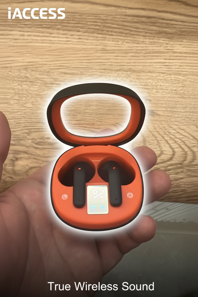 iAccess TWS Wireless Earbuds with Digital Display