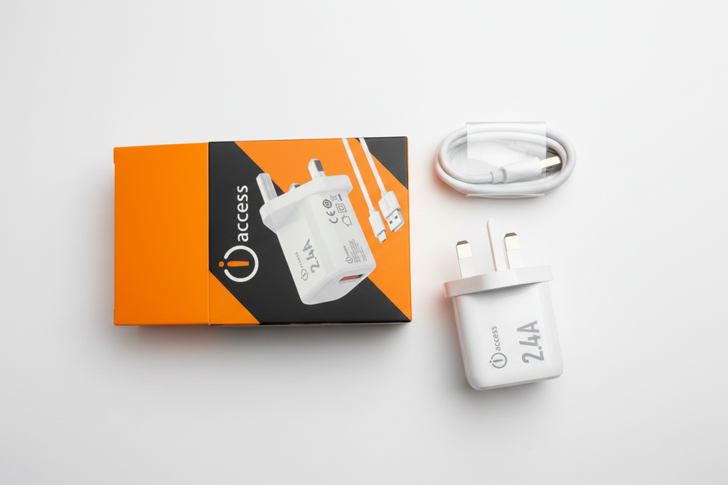 iAccess 2.4A Fast Charger + USB‑C Cable